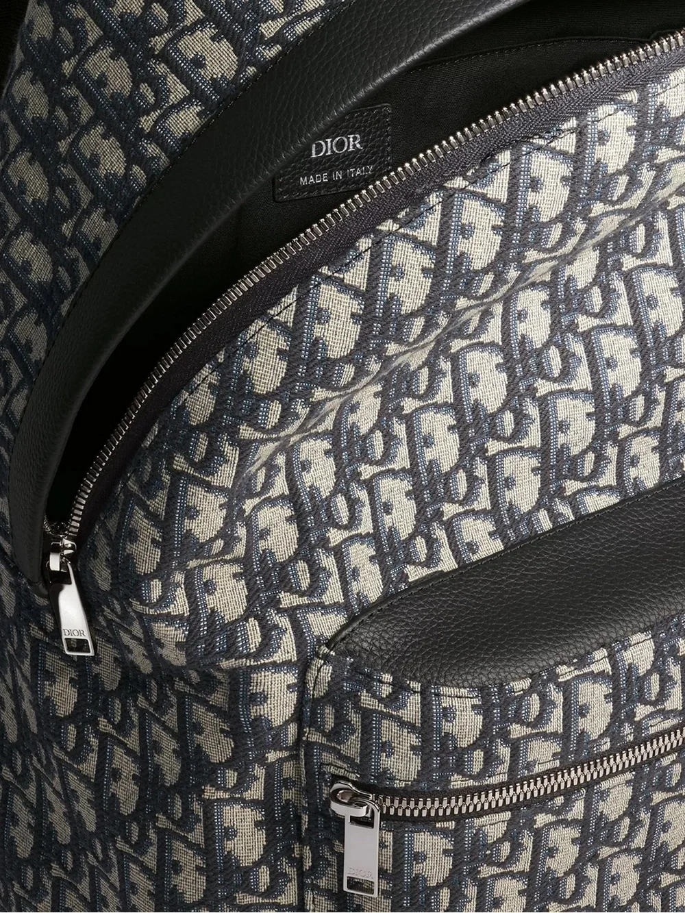 Dior Monogram Canvas Men's Backpack - Black & Cream